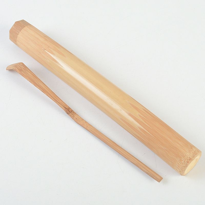 茶道具 茶杓 銘「菊日和」 紫野 前大徳 藤井誠堂書付 共筒共箱 C S608