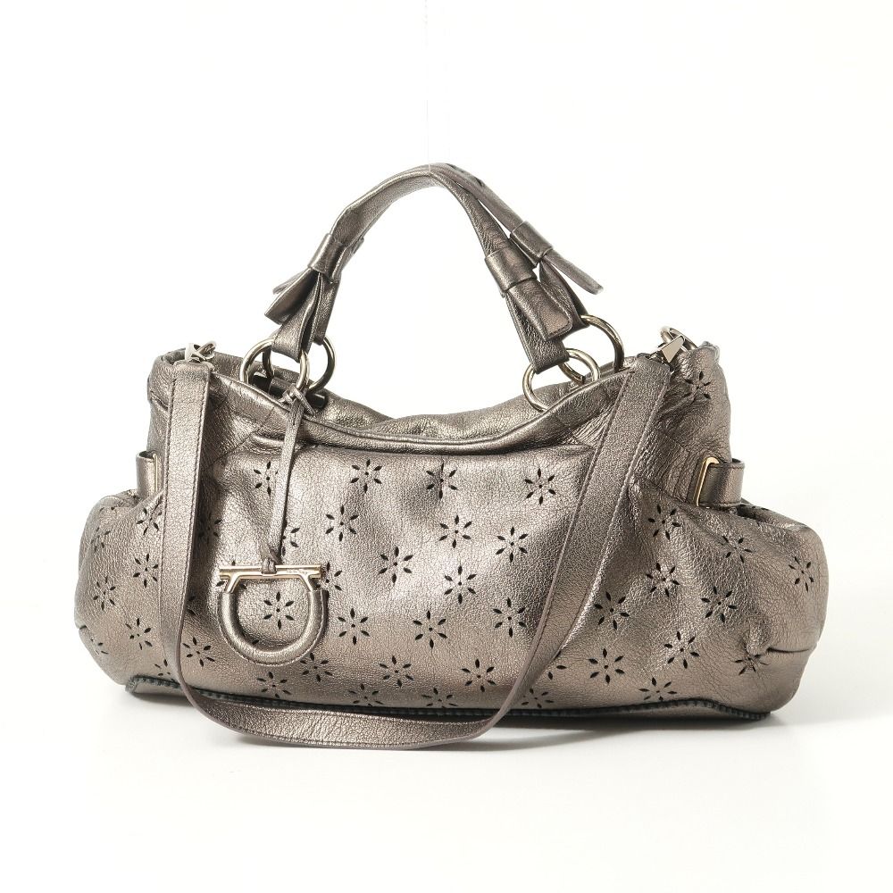□美品□Salvatore Ferragamo サルヴァトーレフェラガモ ハンドバッグ 