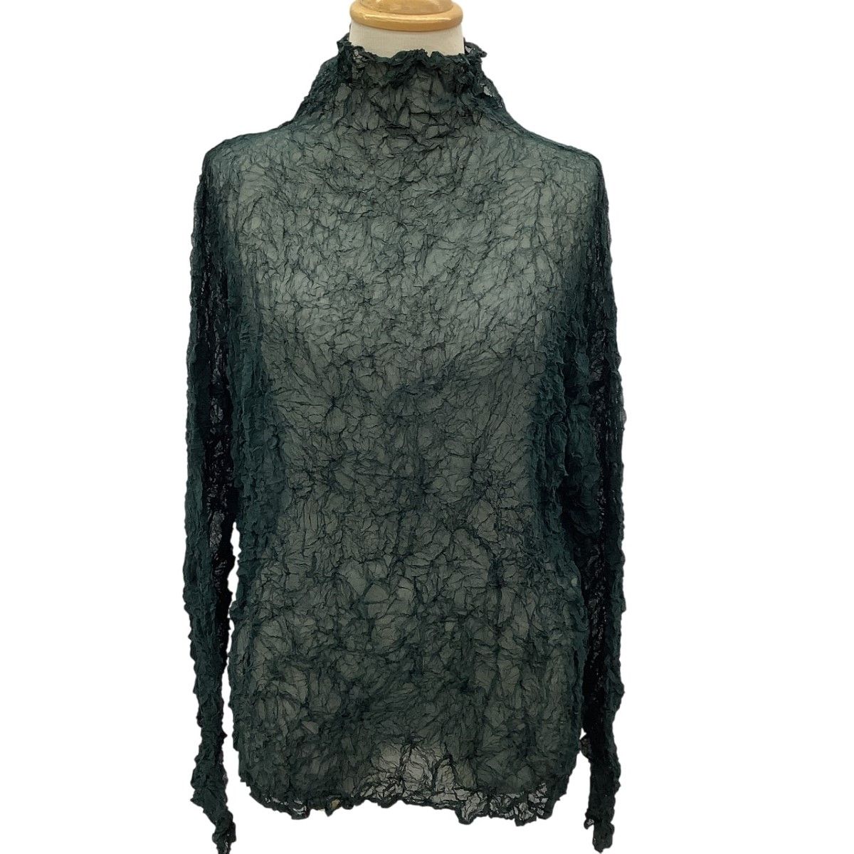 ISSEY MIYAKE イッセイミヤケ シワ加工 カットソー グリーン - メルカリ