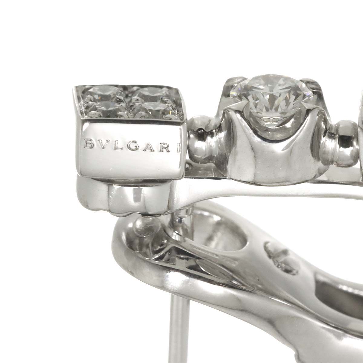 ブルガリ BVLGARI ルチア ダイヤ ピアス K18 WG ホワイトゴールド 750