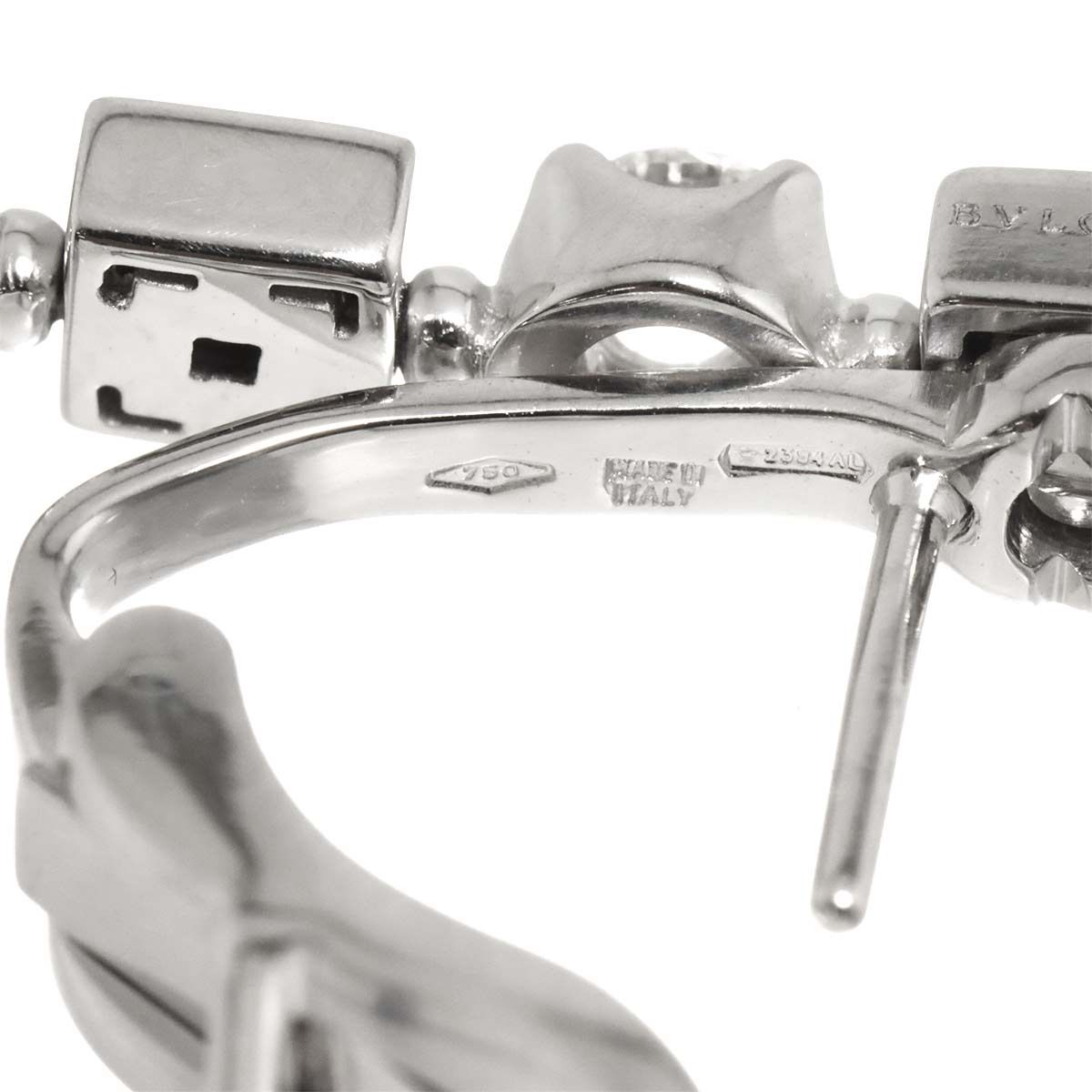 ブルガリ BVLGARI ルチア ダイヤ ピアス K18 WG ホワイトゴールド 750