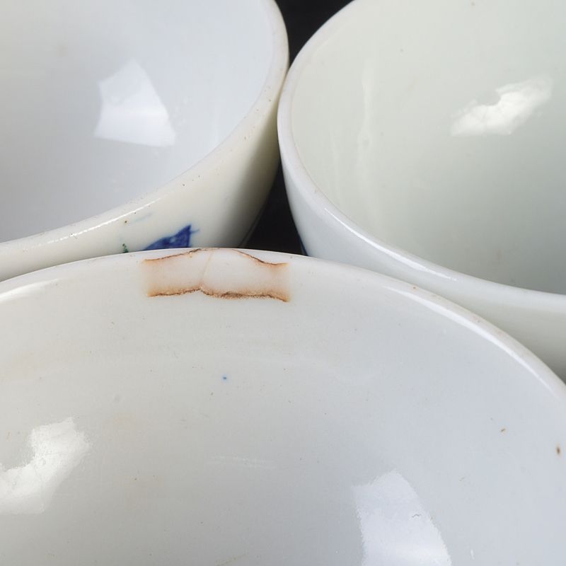 煎茶道具 大日本沢田製 染付 猫文 煎茶碗 5客 まとめて N S612 - メルカリ