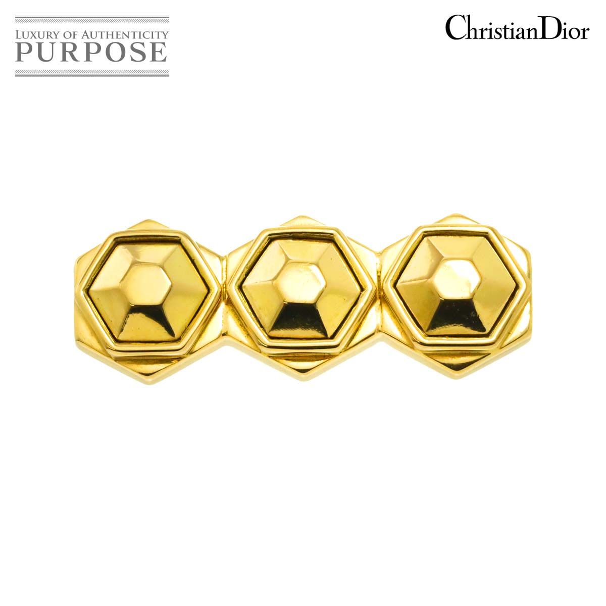 クリスチャン ディオール ChristianDior ブローチ 18K YG イエロー