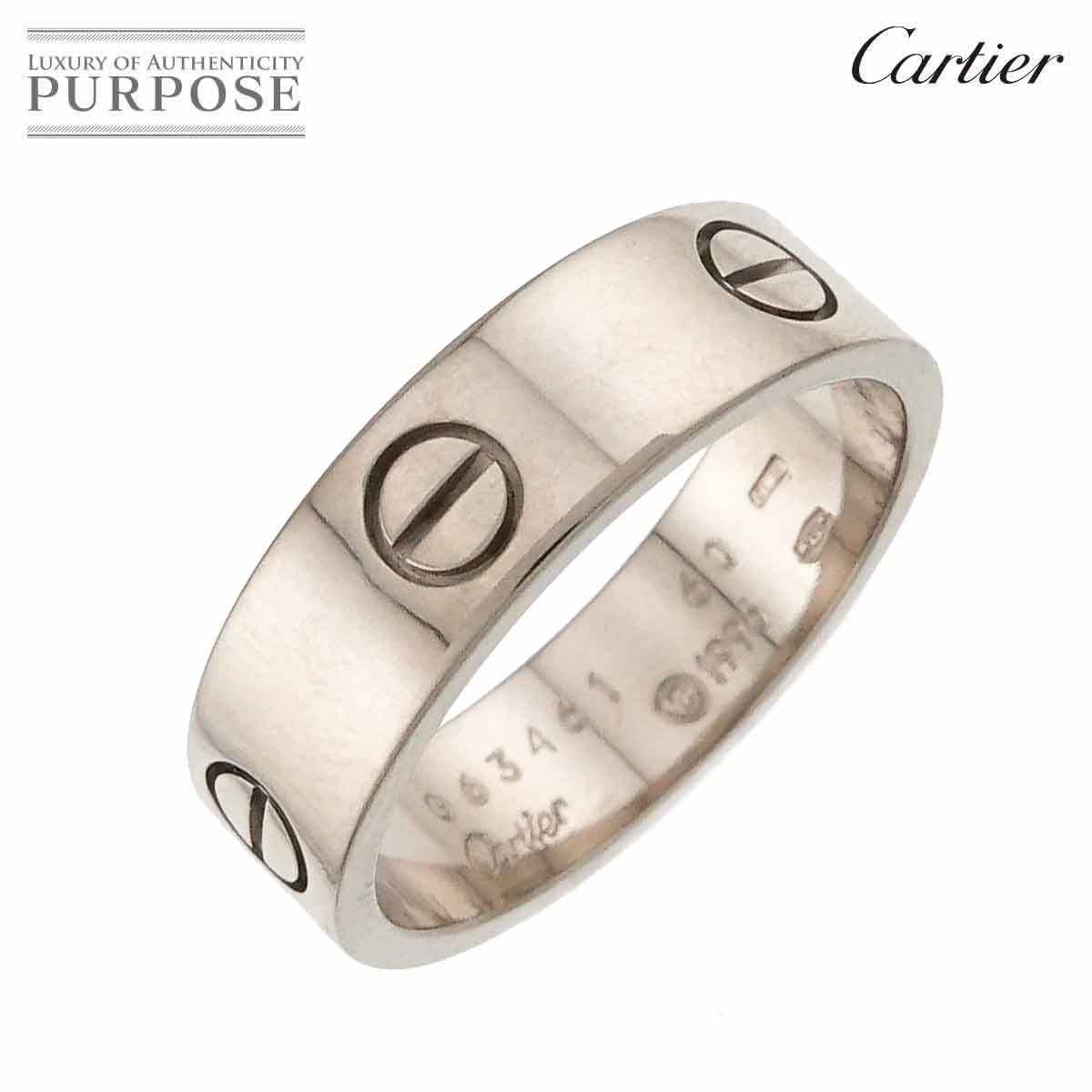 カルティエ Cartier ラブ #60 リング K18 WG ホワイトゴールド 750