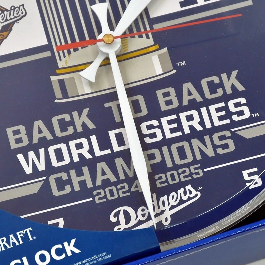 MLB公式】ドジャース 壁掛け時計 ワールドシリーズ チャンピオンズ
