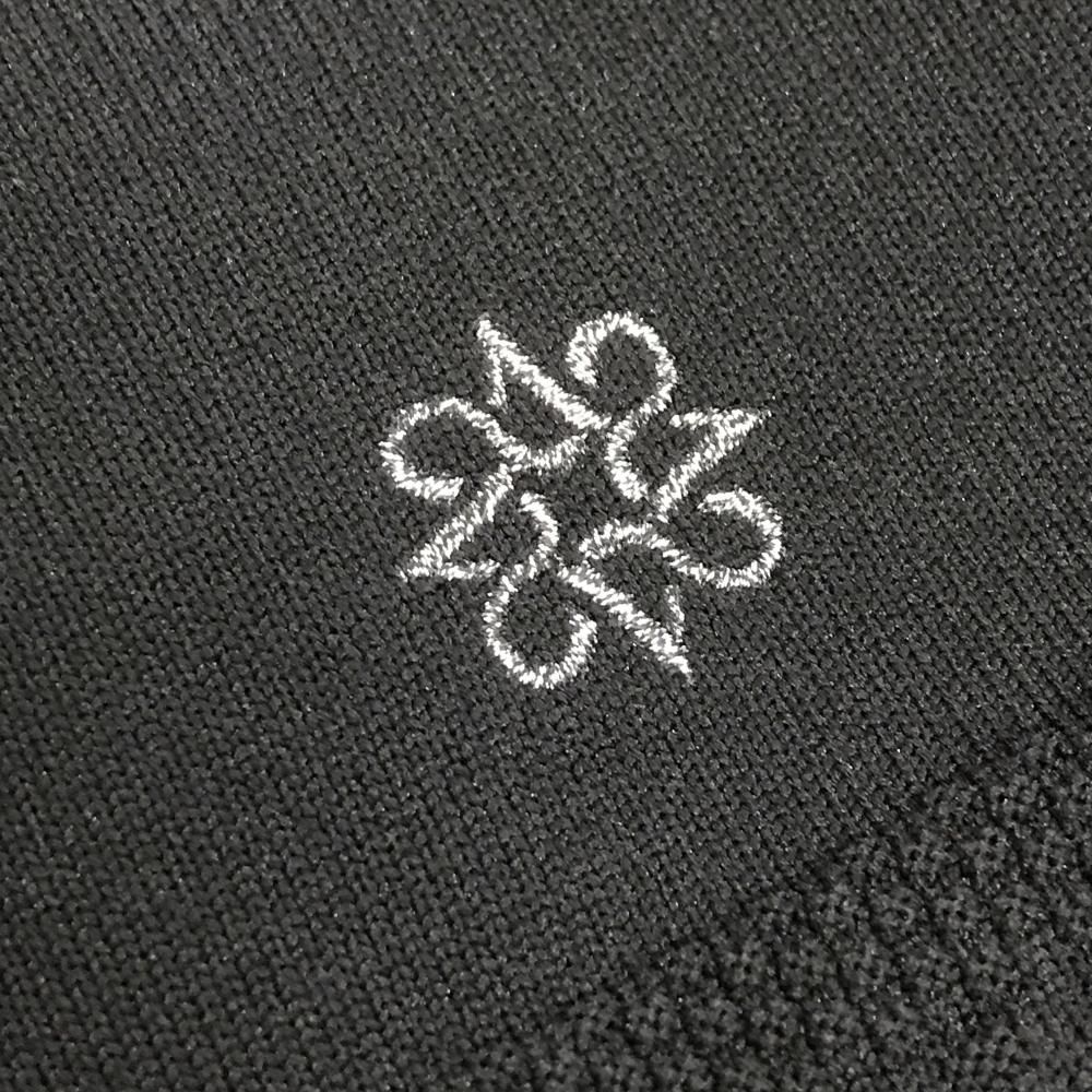 美品】セントアンドリュース セーター 黒 ロゴラメ 裏地付き ニット