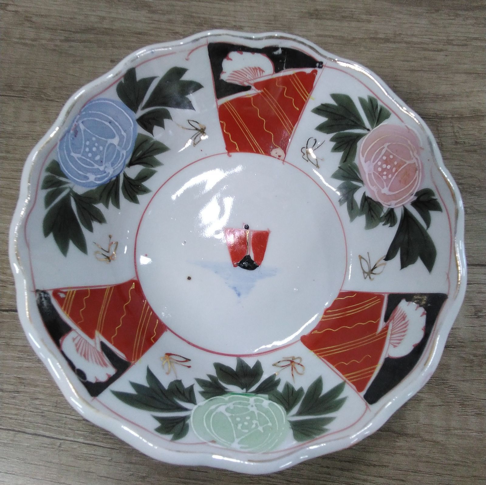 明治期！ 古伊万里 手描き 有田焼 煮物鉢 2点セット 浅鉢 中鉢 和食器