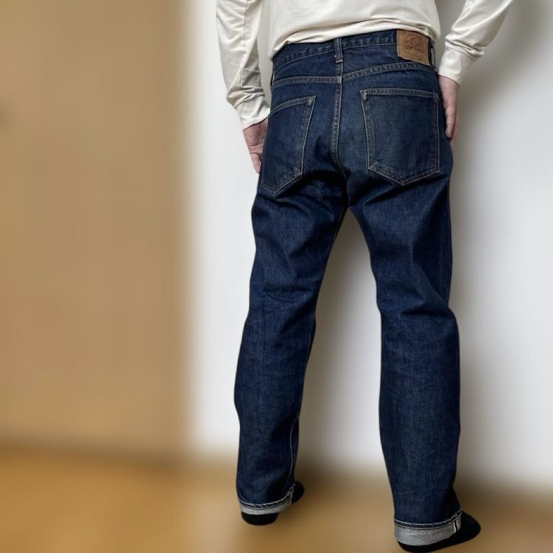 Denime（ドゥニーム）　サイズ34 日本製 DENIME W34（実寸約89cm） ジップフライ 濃紺 セルビッチ 赤耳