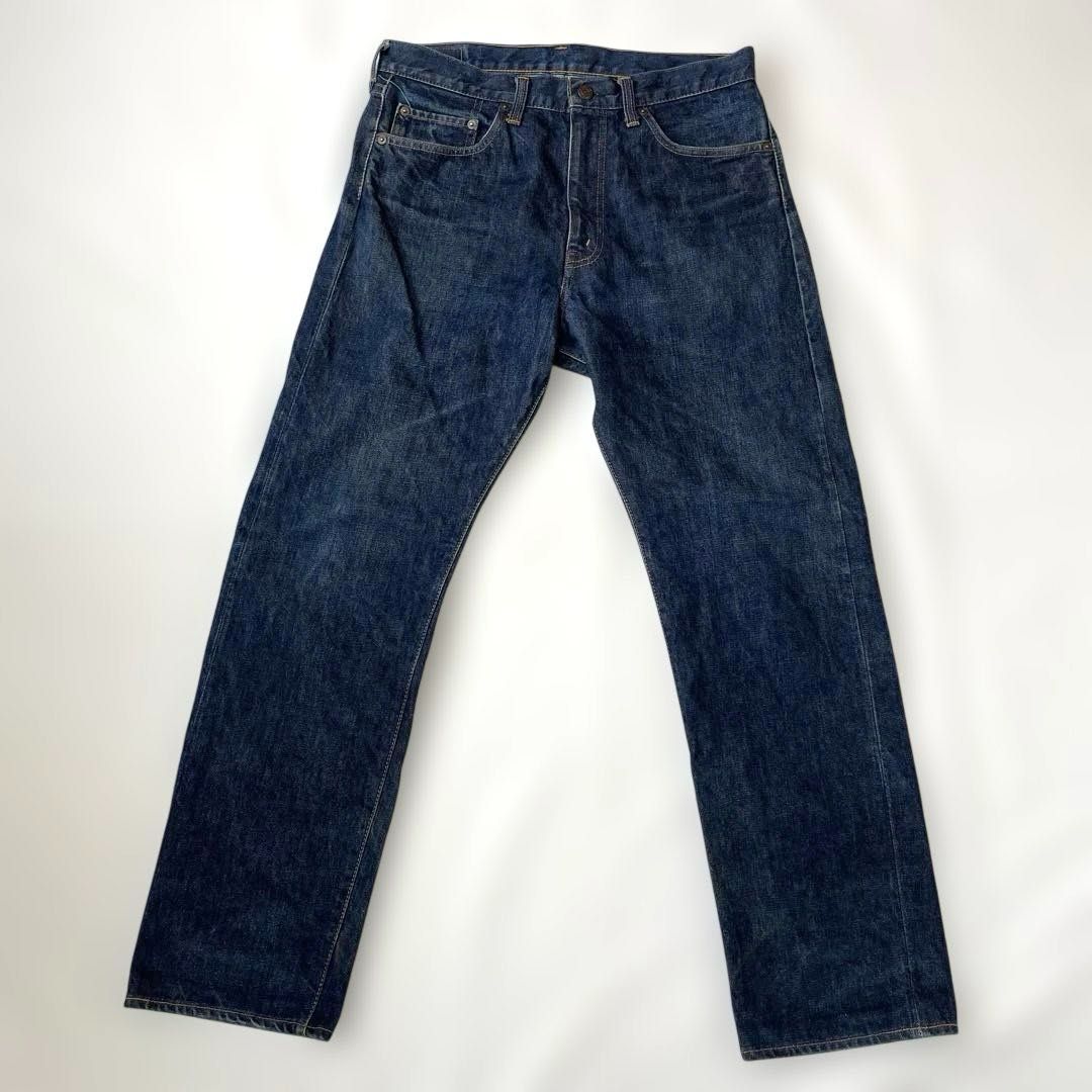DENIME W34（実寸約89cm） ジップフライ 濃紺 セルビッチ 赤耳
