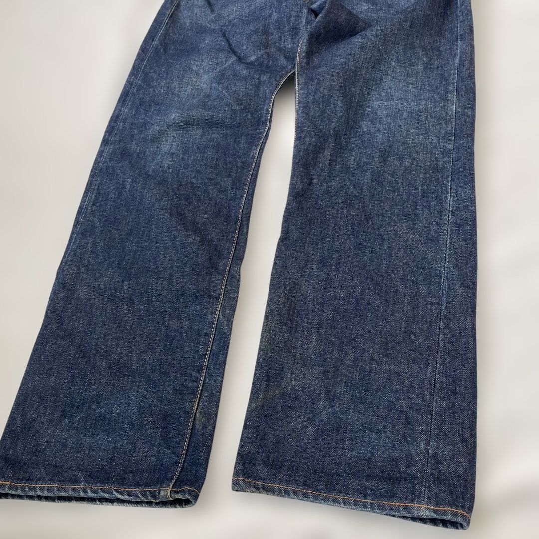 DENIME W34（実寸約89cm） ジップフライ 濃紺 セルビッチ 赤耳