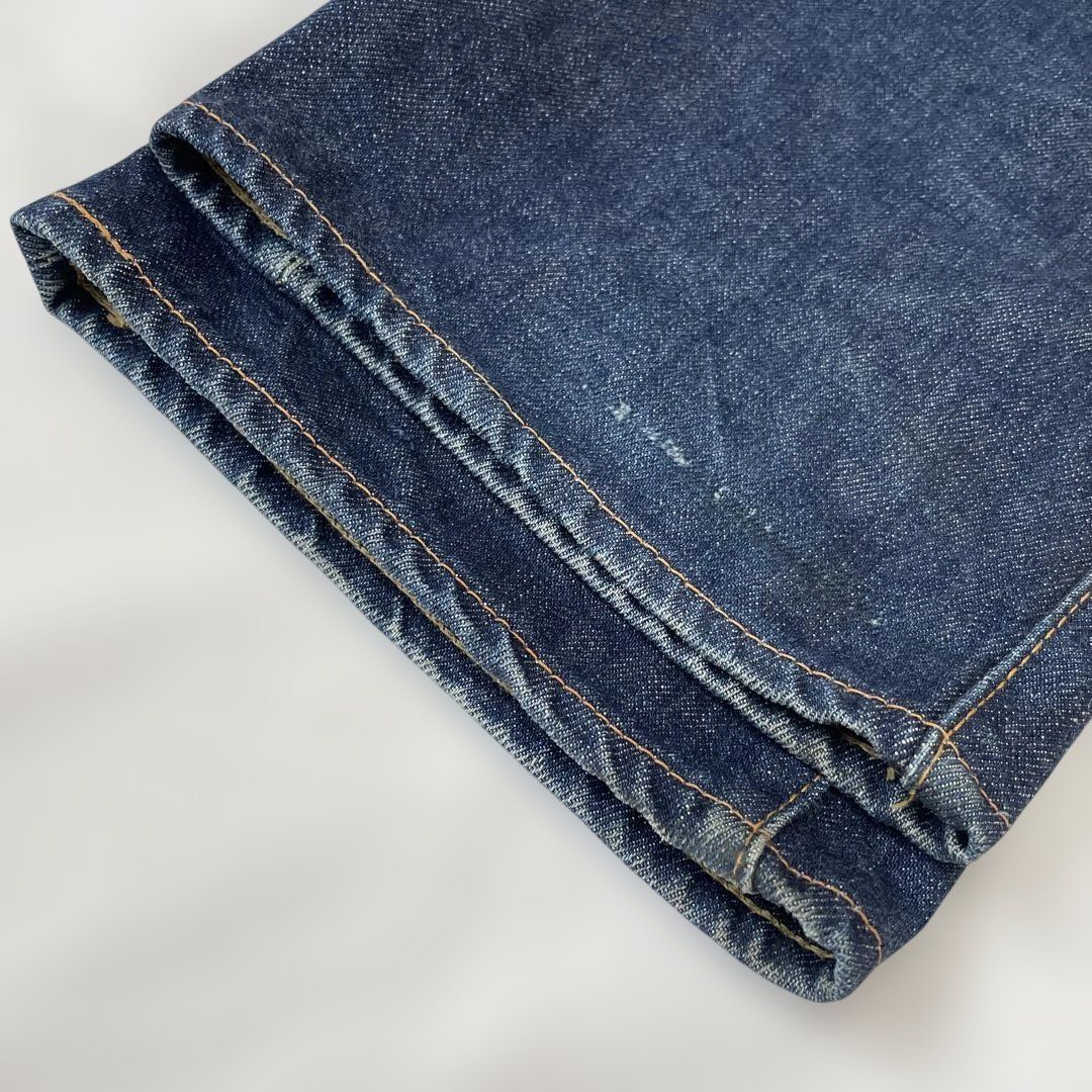 DENIME W34（実寸約89cm） ジップフライ 濃紺 セルビッチ 赤耳