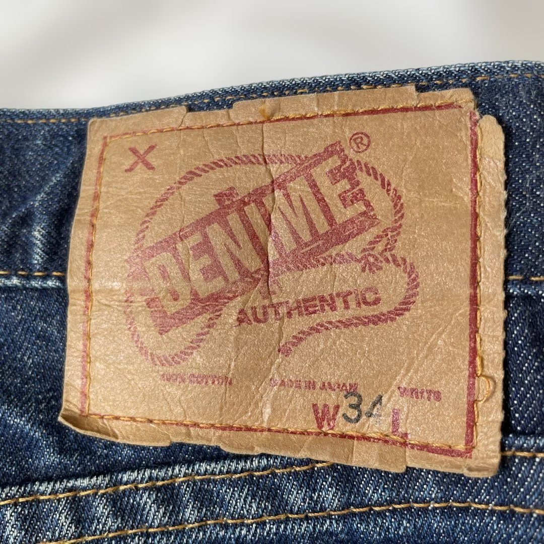 DENIME W34（実寸約89cm） ジップフライ 濃紺 セルビッチ 赤耳
