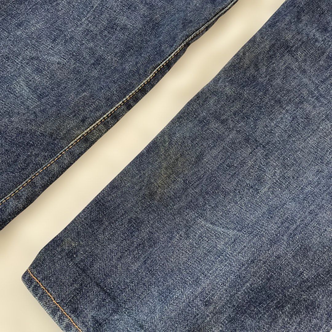 DENIME W34（実寸約89cm） ジップフライ 濃紺 セルビッチ 赤耳