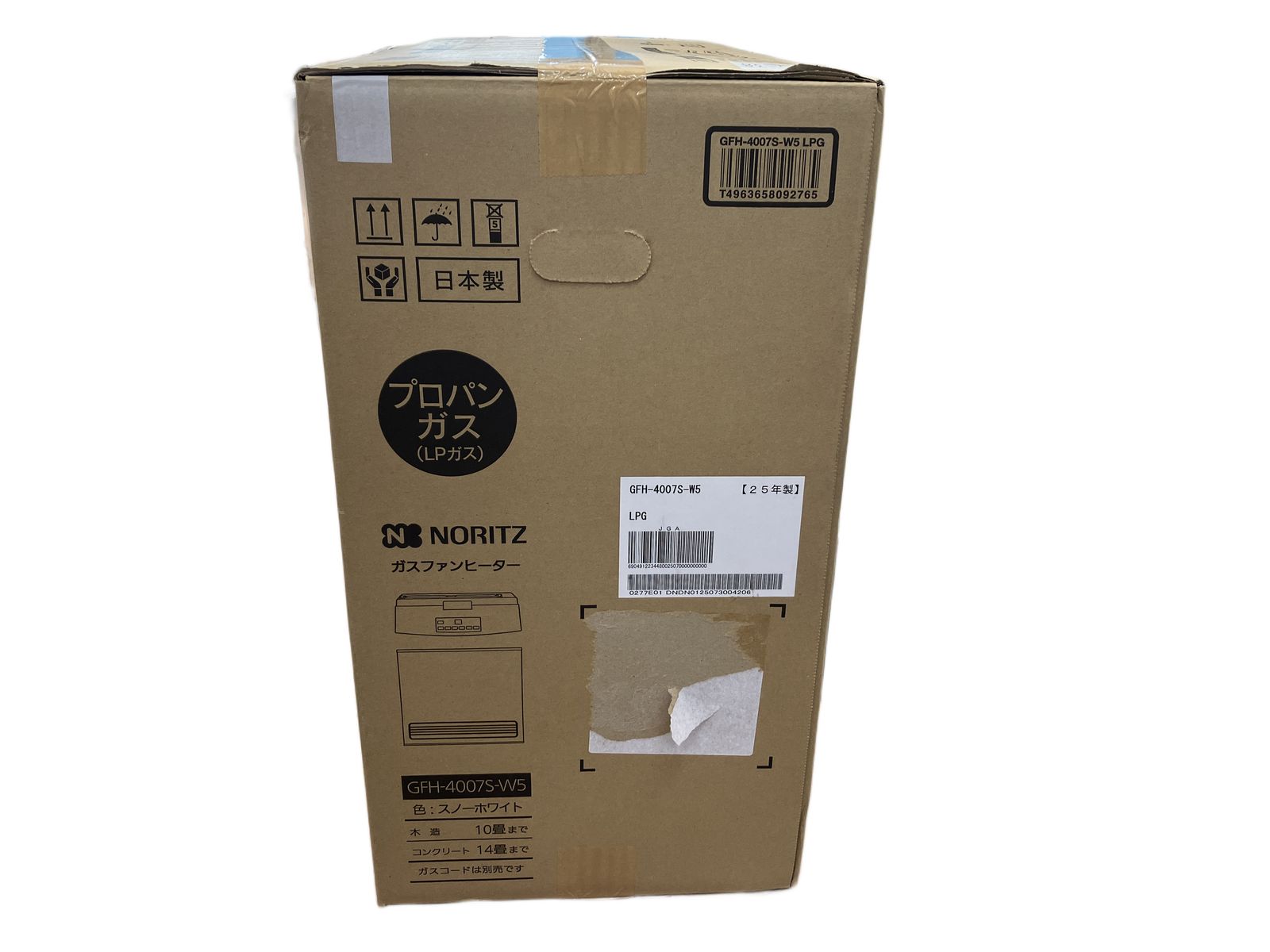 NORITZ GFH-4007S-W5 ガスファンヒーター プロパンガス LPガス用
