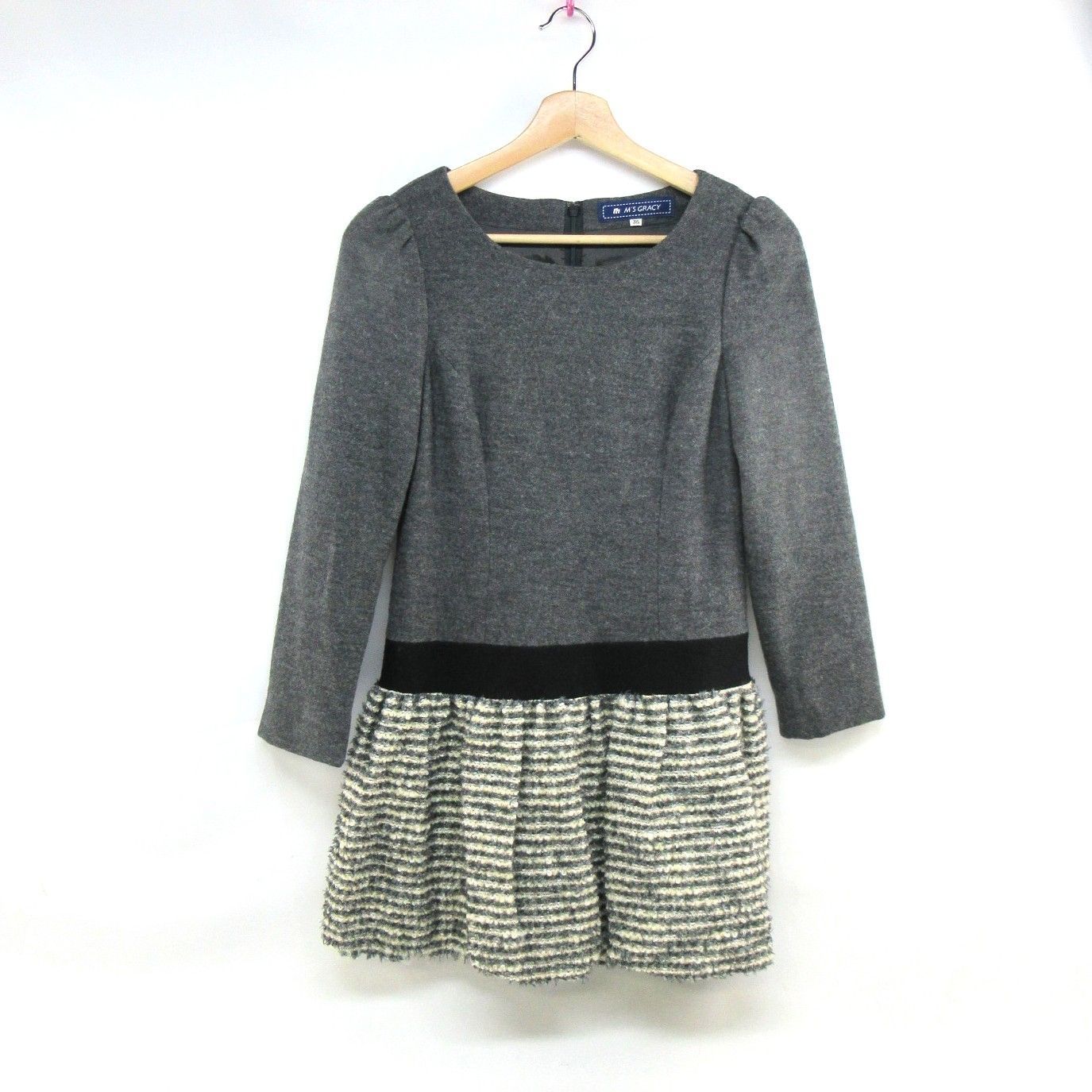 K0114002）M's GRACY エムズグレイシー ワンピース 膝上丈 切替え