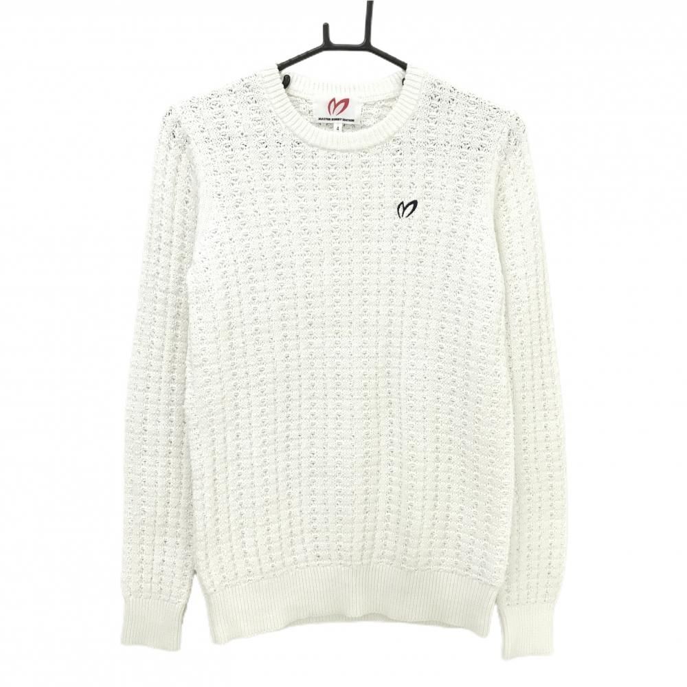 美品】マスターバニー セーター 白 凹凸編み コットン100％ ニット