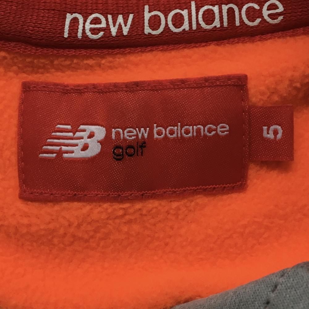 美品】ニューバランスゴルフ フード付ジャケット ライトグレー 裏起毛