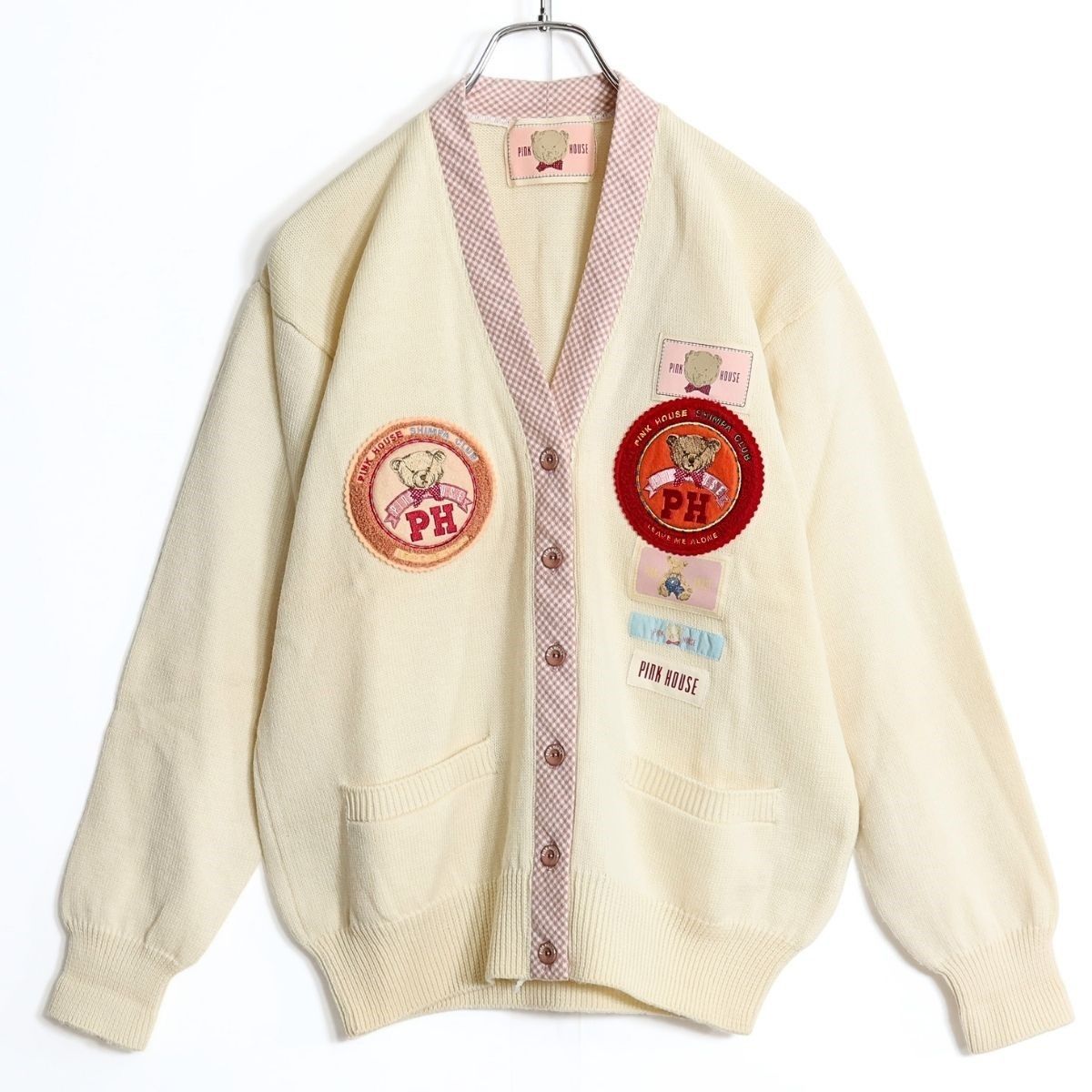 Pink House ホワイトニットカーディガン 02 Pink House ホワイトニットカ ディガン 02 Yellow Pink/Purple