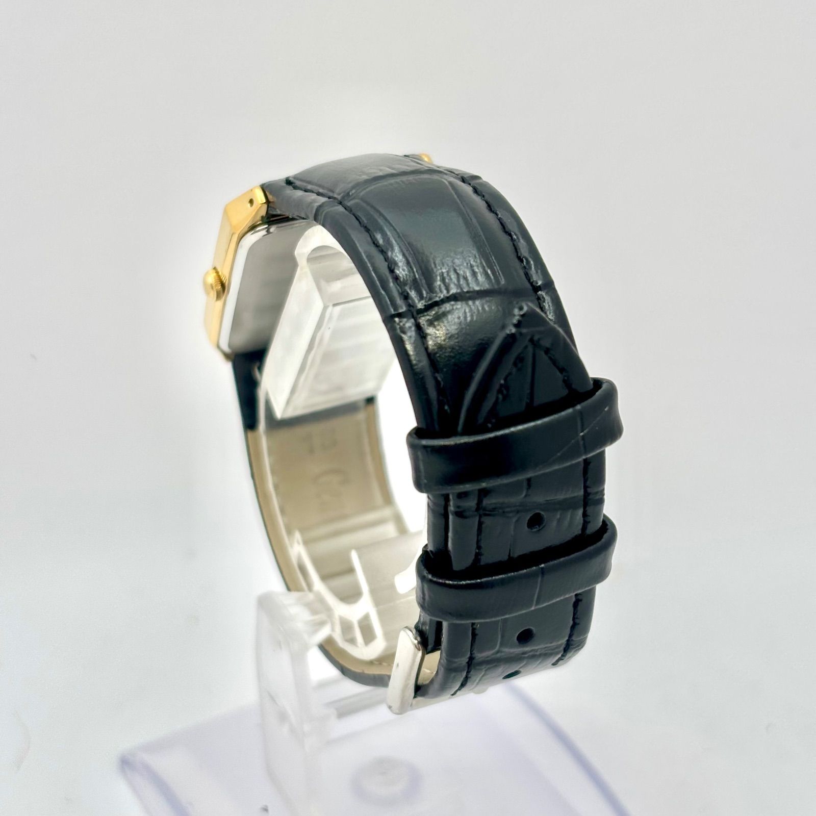 新品電池】SEIKO セイコー メンズ 腕時計 ゴールド レクタンギュラー 