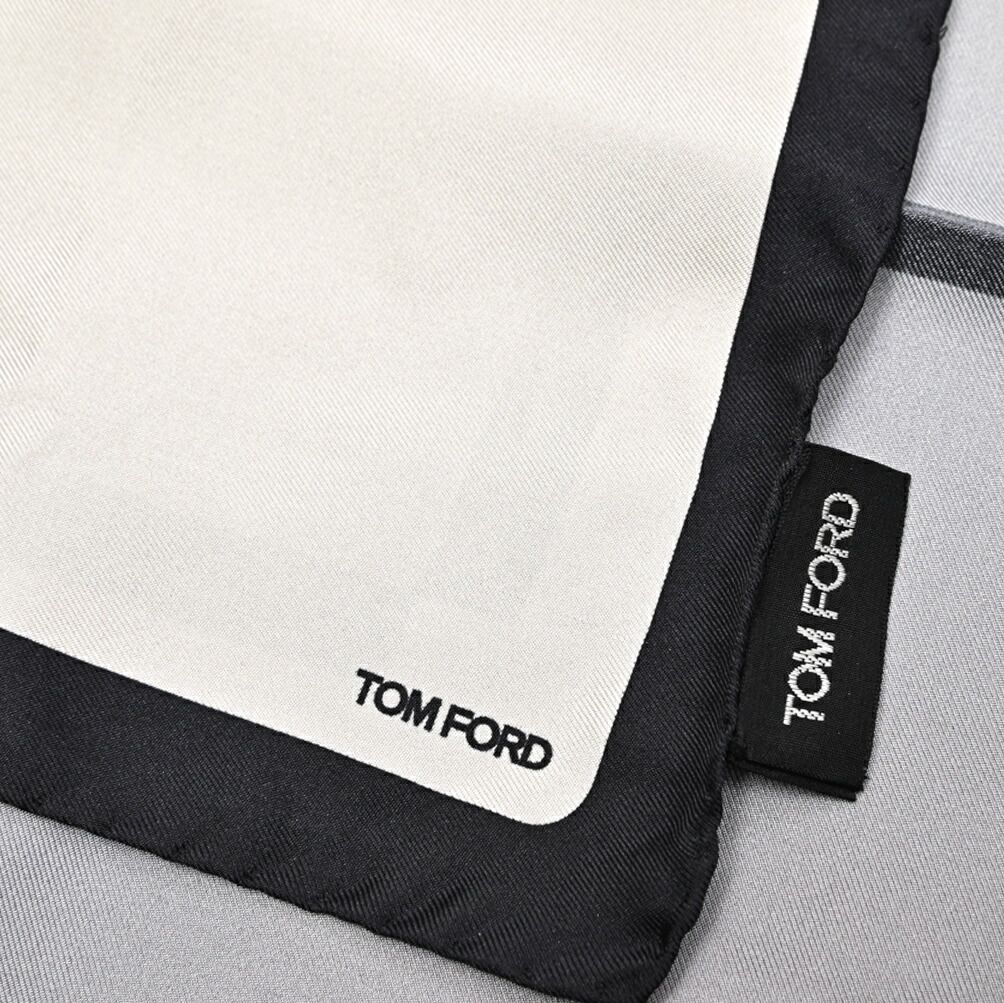 TOM FORD シルクチーフ グレー ファッション と 【公式通販】