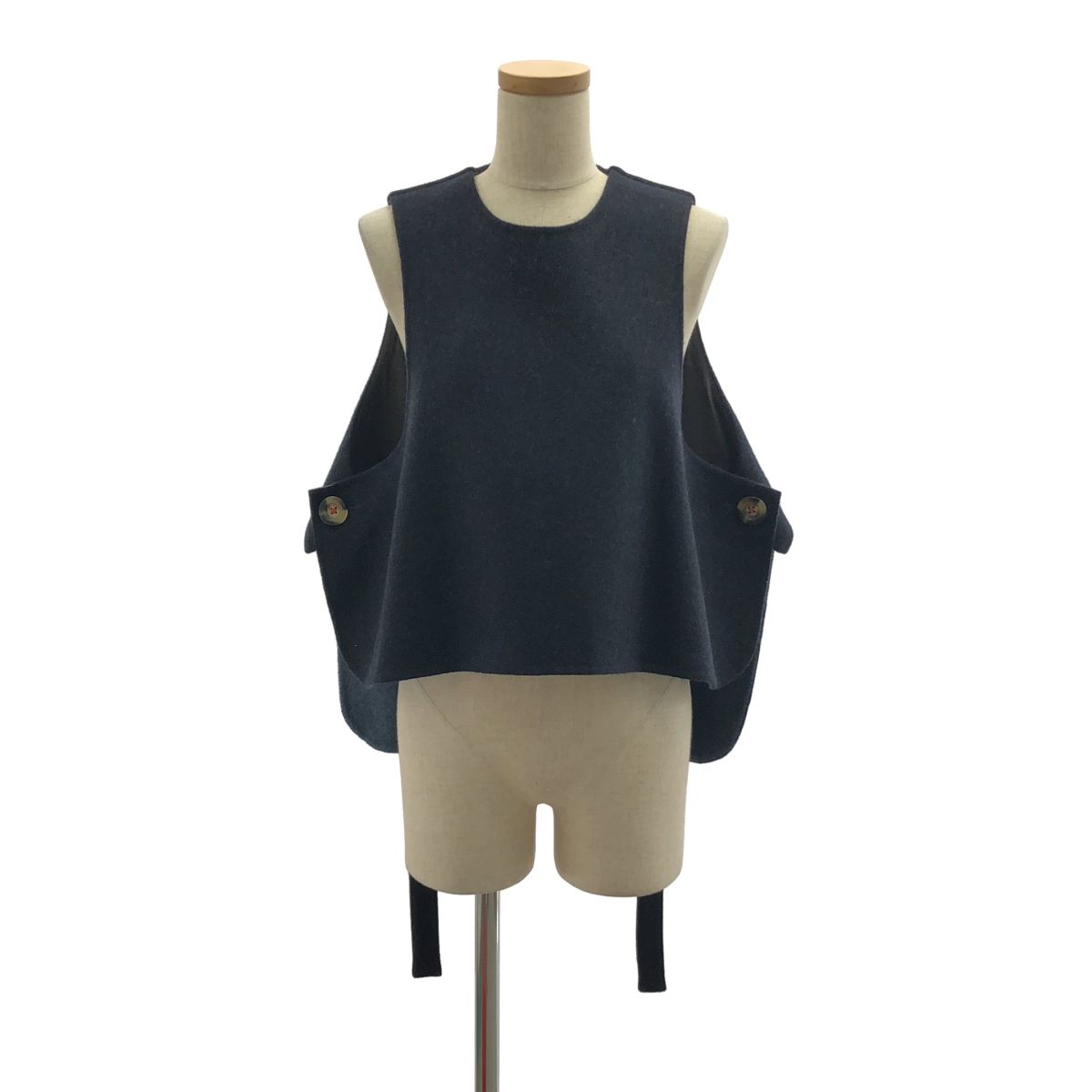 美品】 ENFOLD / エンフォルド | WIDE-BOX VEST / ウール ベルテッド