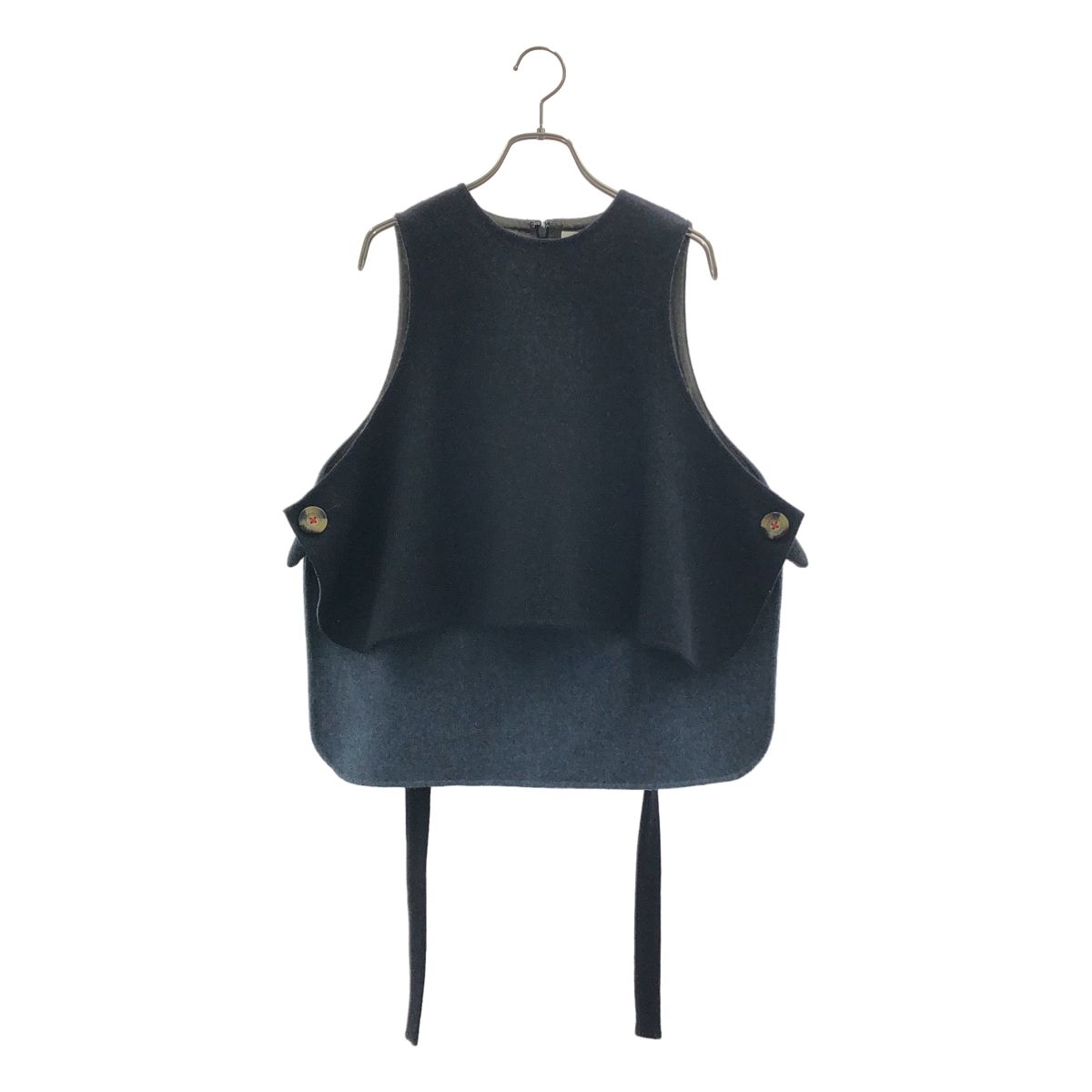 美品】 ENFOLD / エンフォルド | WIDE-BOX VEST / ウール ベルテッド