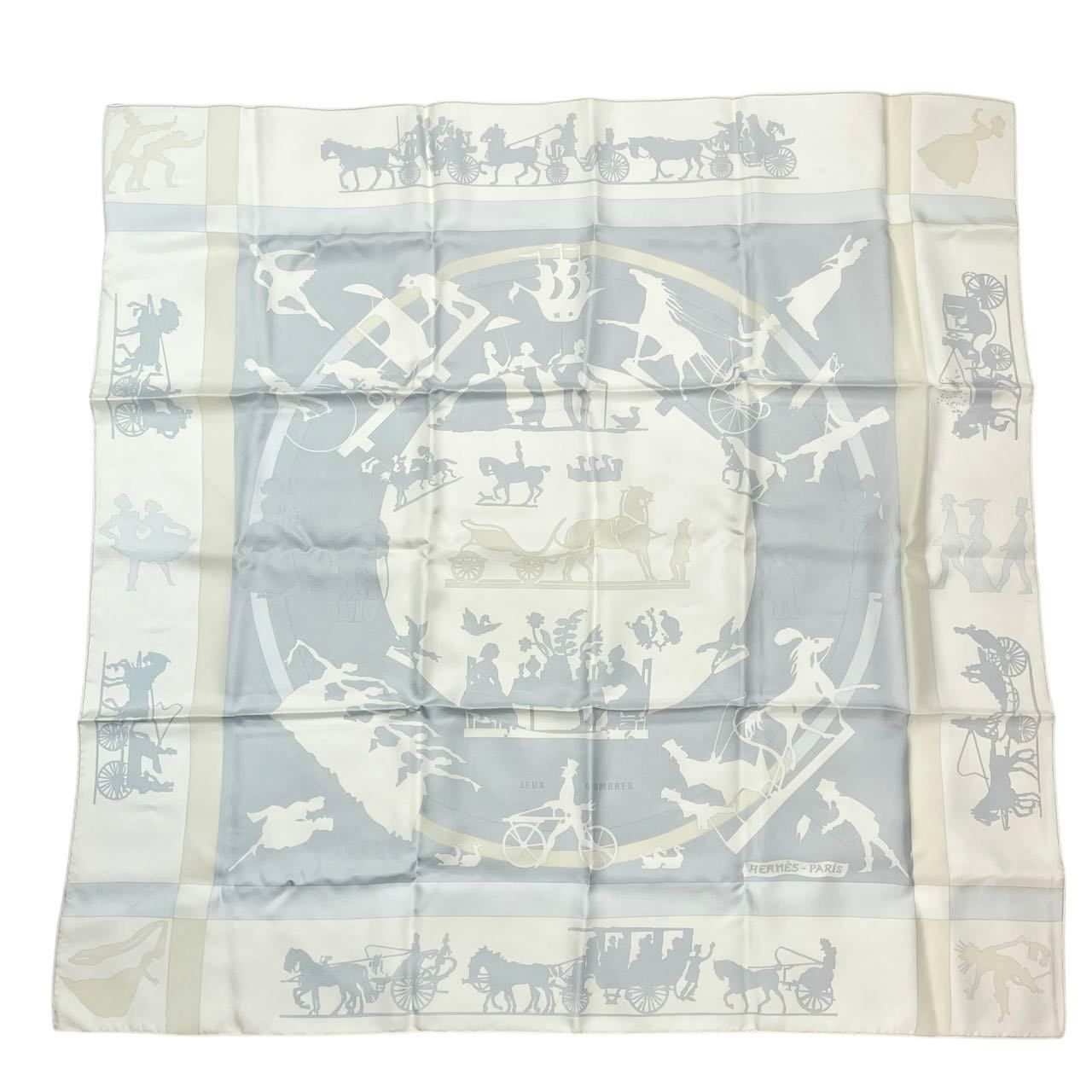 美品 HERMES エルメス スカーフ カレ90 シルク JEUX D