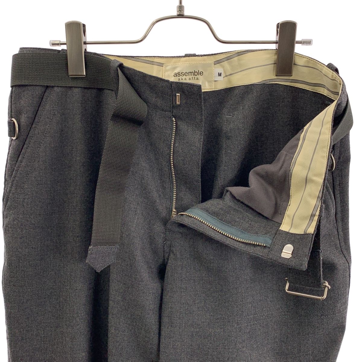 ASSEMBLE AFFA ボンテージパンツ コーデュロイ Mサイズ グレー