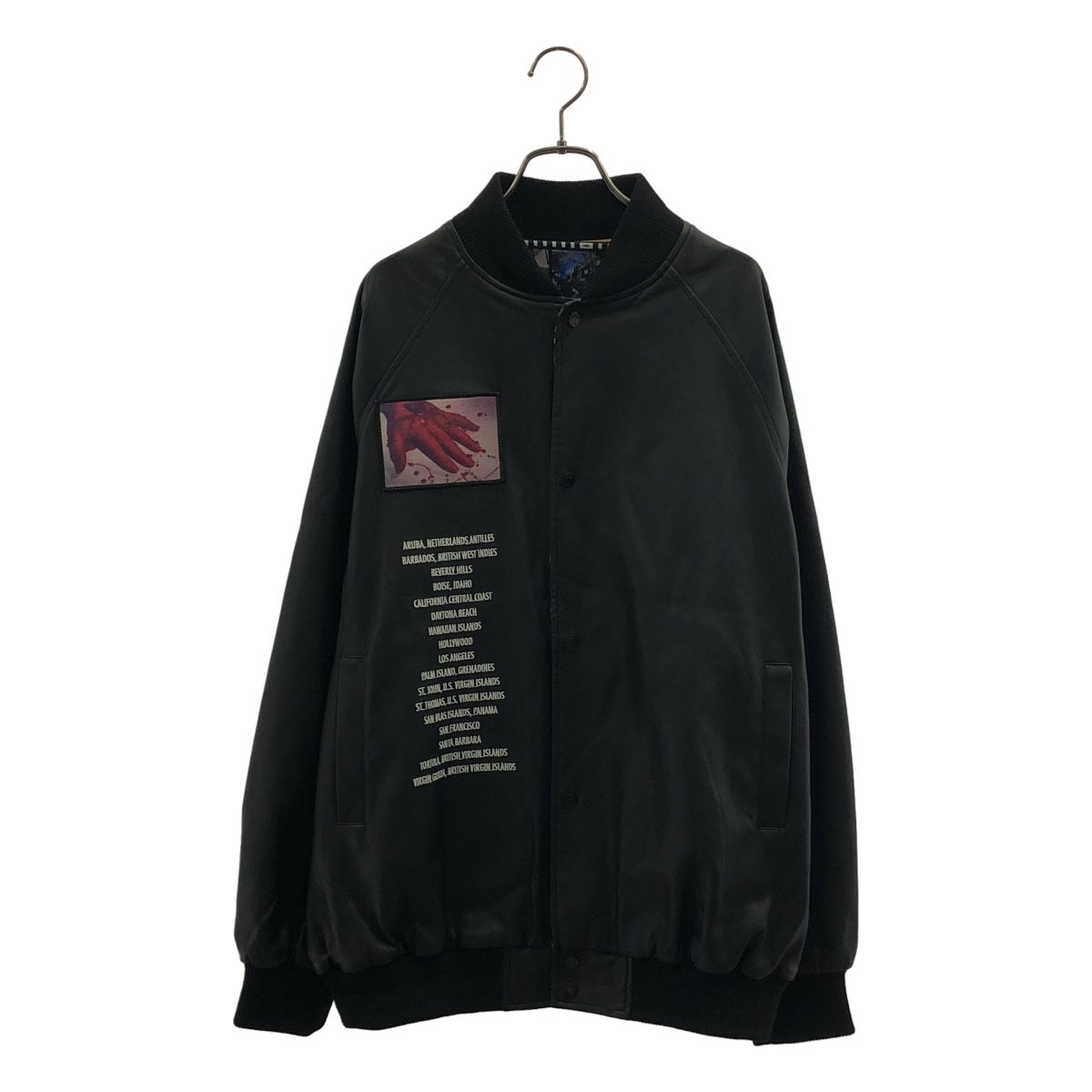 FUCKING AWESOME / ファッキンオーサム | フェイクレザー リバーシブルジャケット | L | ブラック/マルチカラー | メンズ FUCKING AWESOME / ファッキンオーサム | フェイクレザー リバーシブル