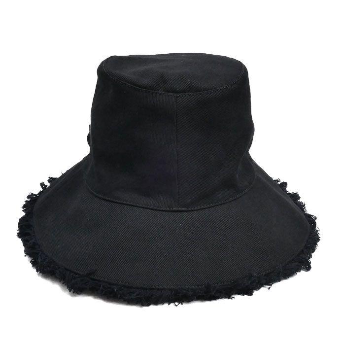 PRADA プラダ ワイドブリム ドリル バケットハット ハット ブラック