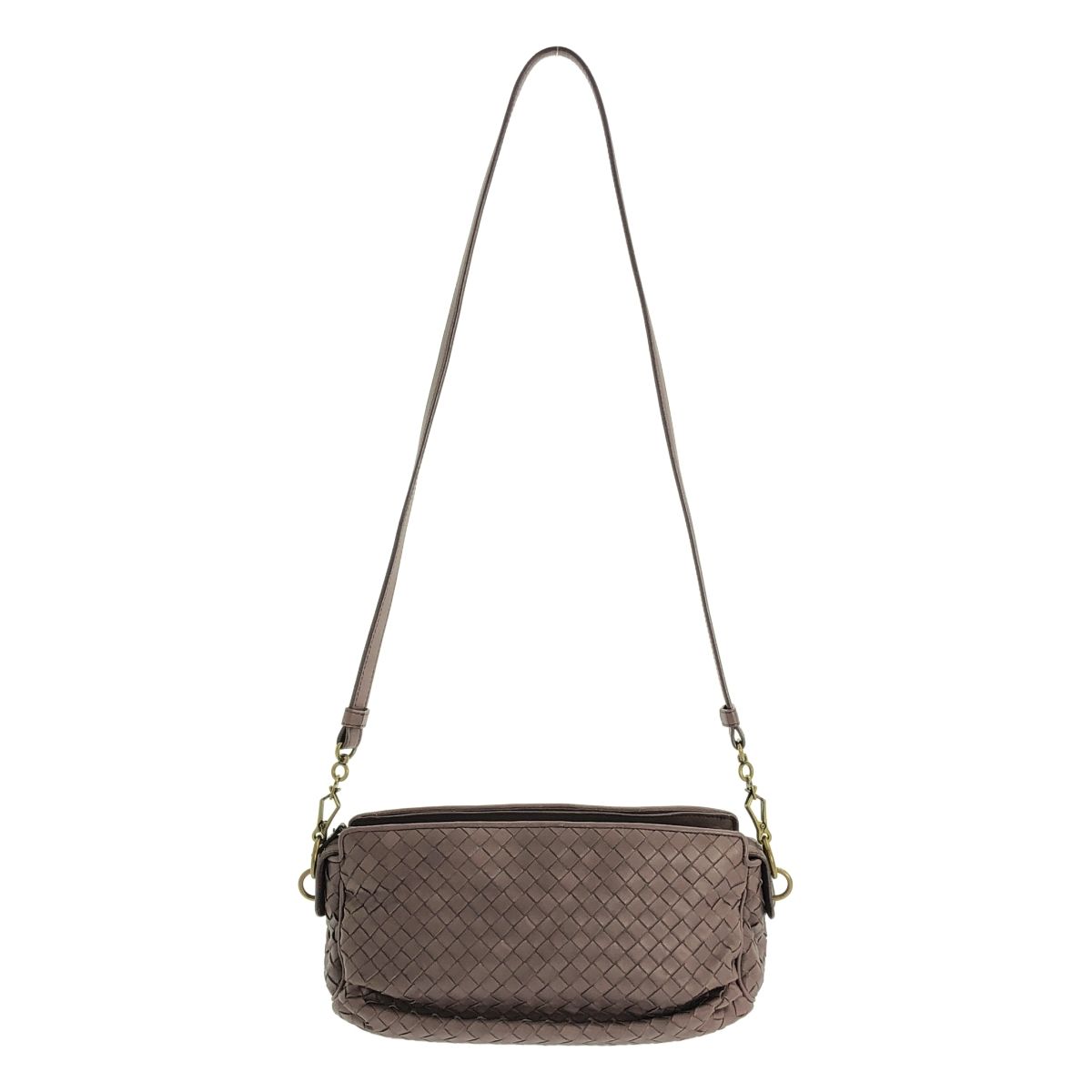 【美品】  BOTTEGA VENETA / ボッテガヴェネタ | イントレチャート レザー ショルダーバッグ / 192661 | パープル系 | レディース 美品】 BOTTEGA VENETA / ボッテガヴェネタ | イントレチャート レザー