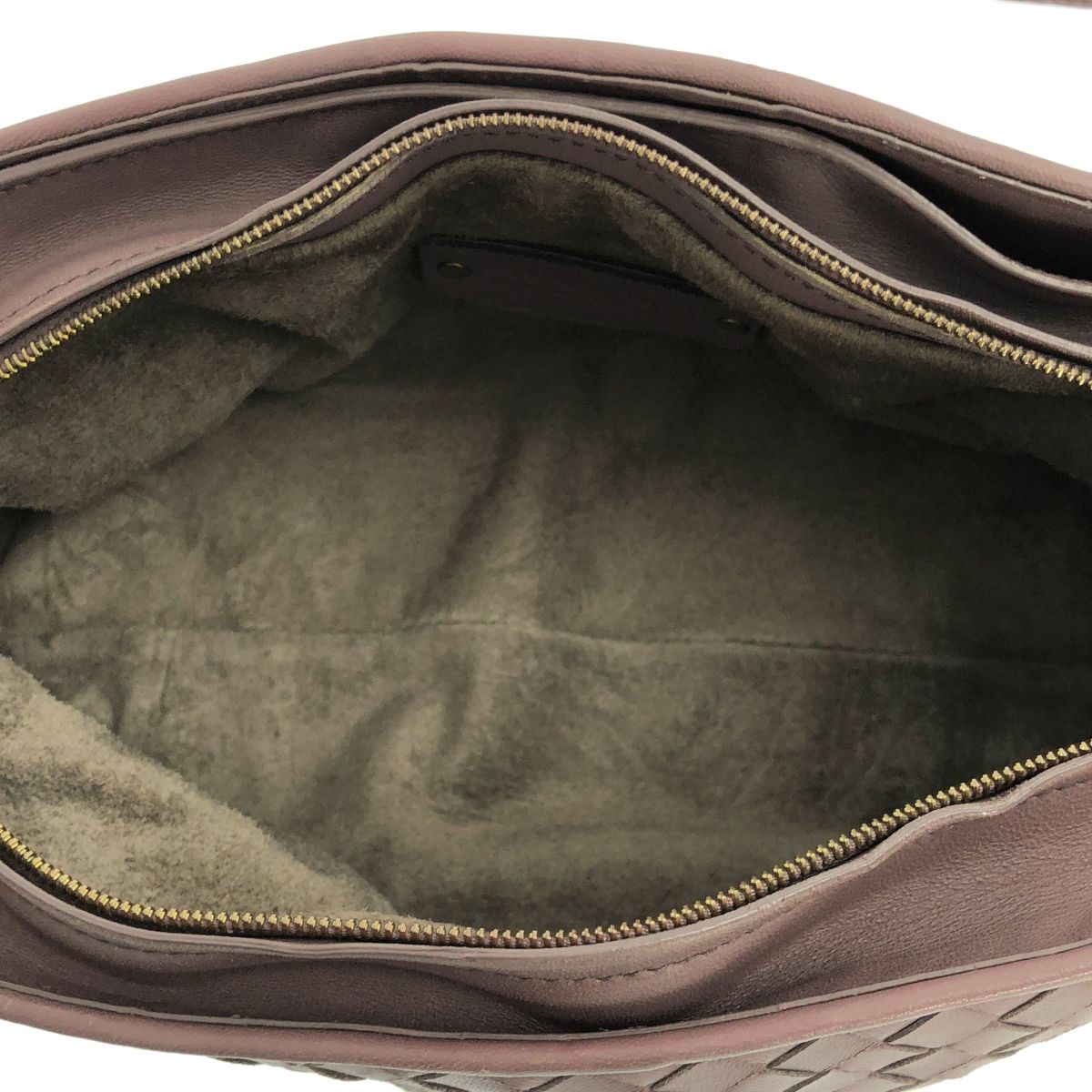 【美品】  BOTTEGA VENETA / ボッテガヴェネタ | イントレチャート レザー ショルダーバッグ / 192661 | パープル系 | レディース 美品】 BOTTEGA VENETA / ボッテガヴェネタ | イントレチャート レザー