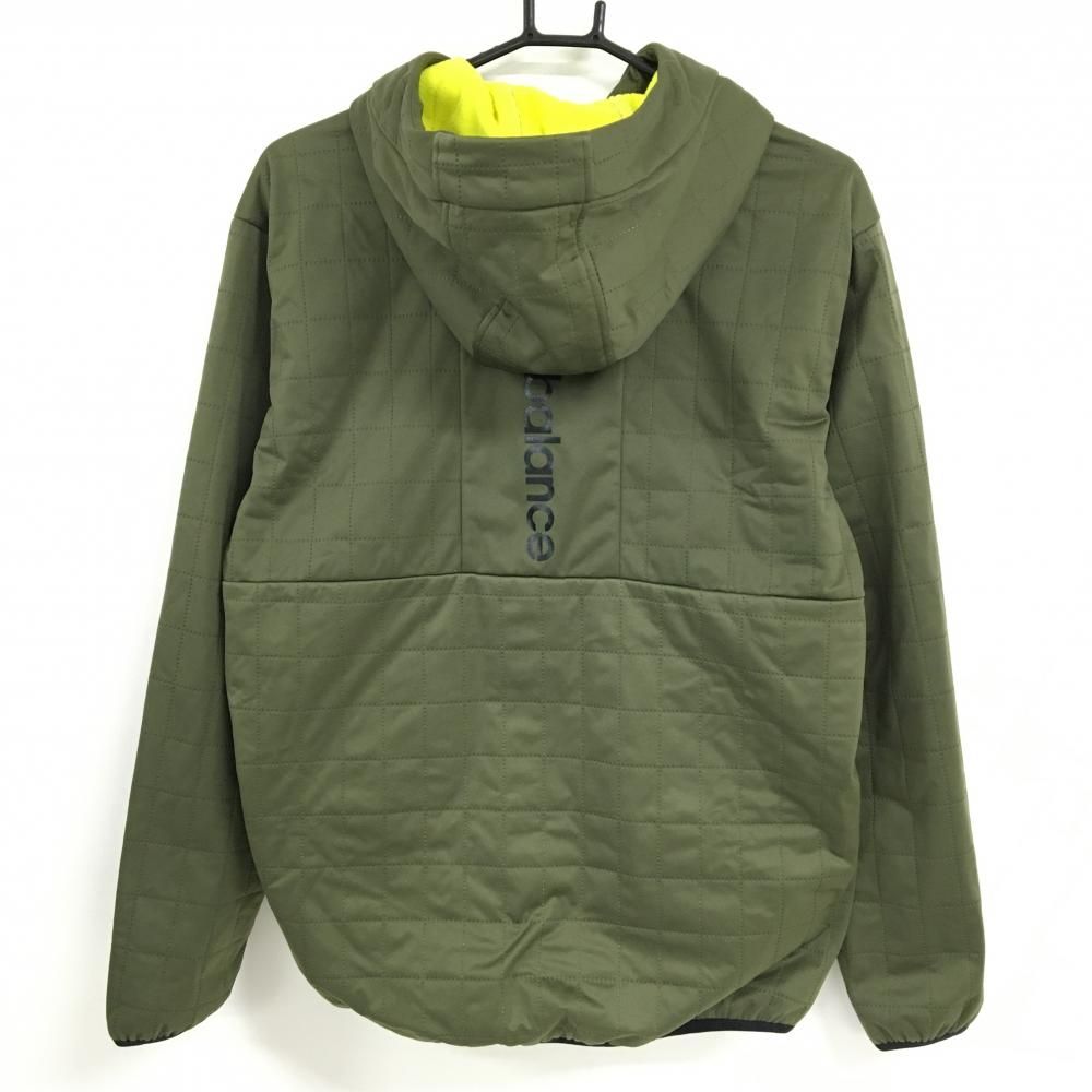 超美品】ニューバランスゴルフ フード付ジャケット カーキ 裏起毛