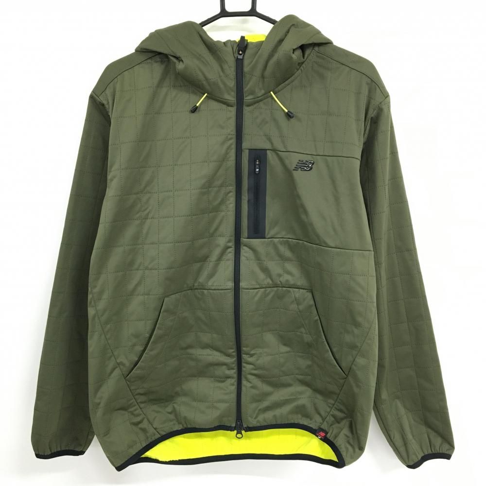 超美品】ニューバランスゴルフ フード付ジャケット カーキ 裏起毛