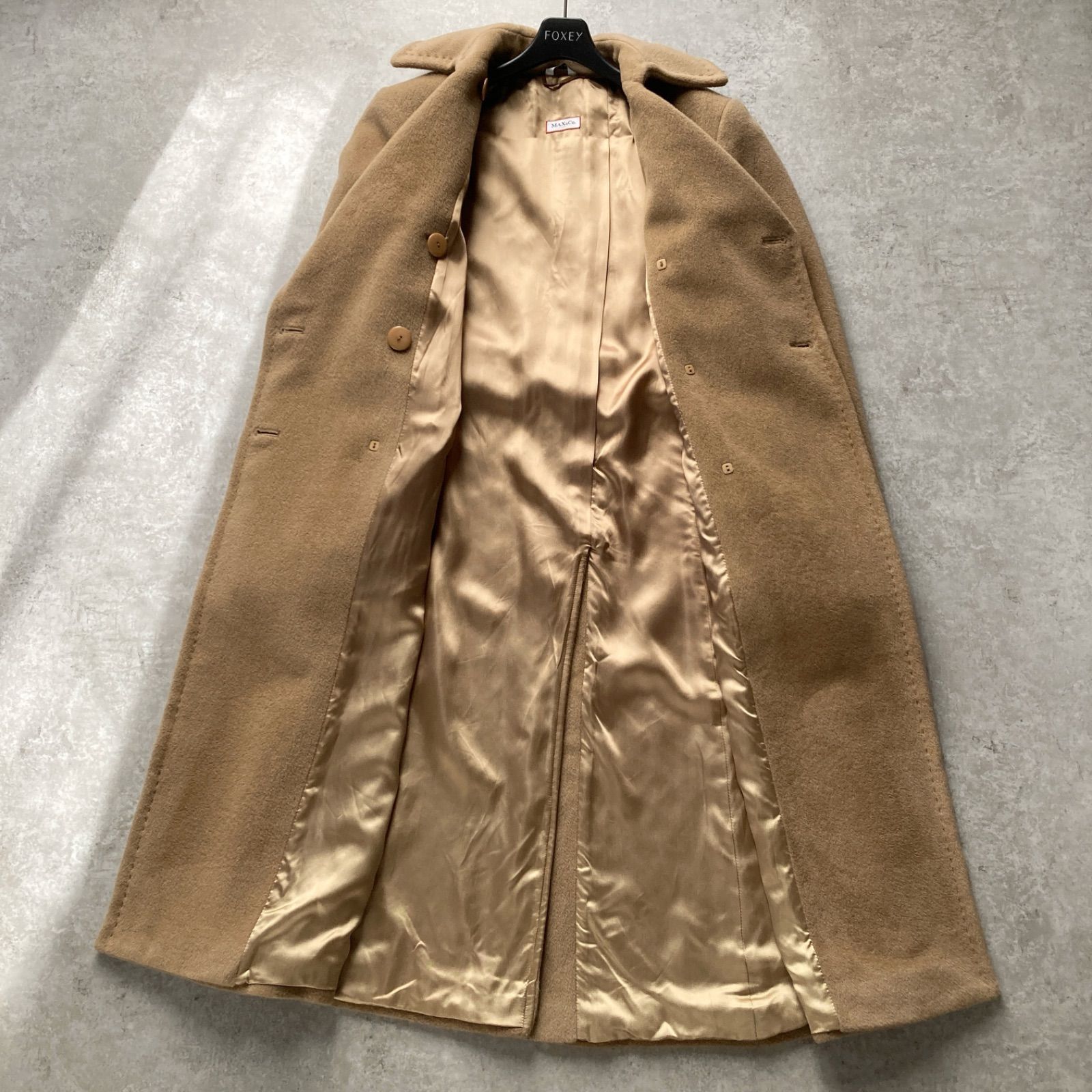 美品 マックスアンドコー MAX&Co. ダブル ロングチェスターコート