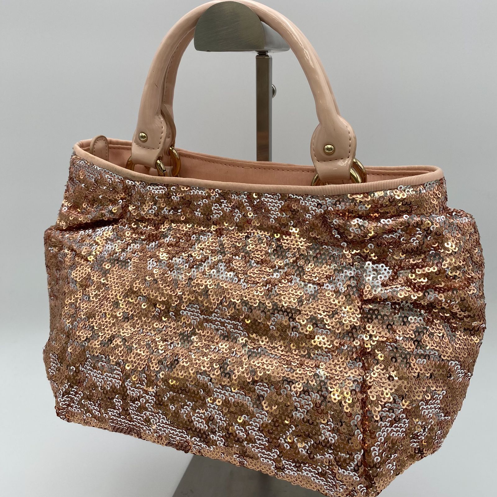 ★美品★アンテプリマ ビーズリボン ゴールド ハンドバッグ ✨美品✨ANTEPRIMA アンテプリマ ハンドバッグ スパンコール リボン 58