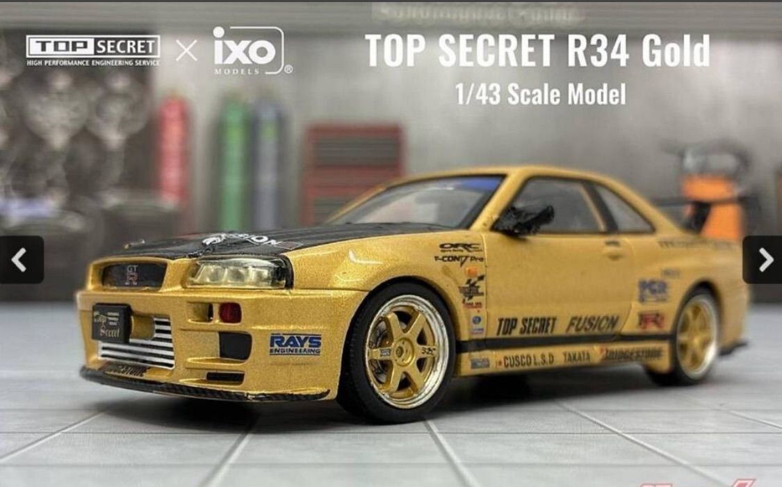 東京オートサロン 2026 限定 TOP SECRET R34 GT-R GOLD 1/43 - メルカリ