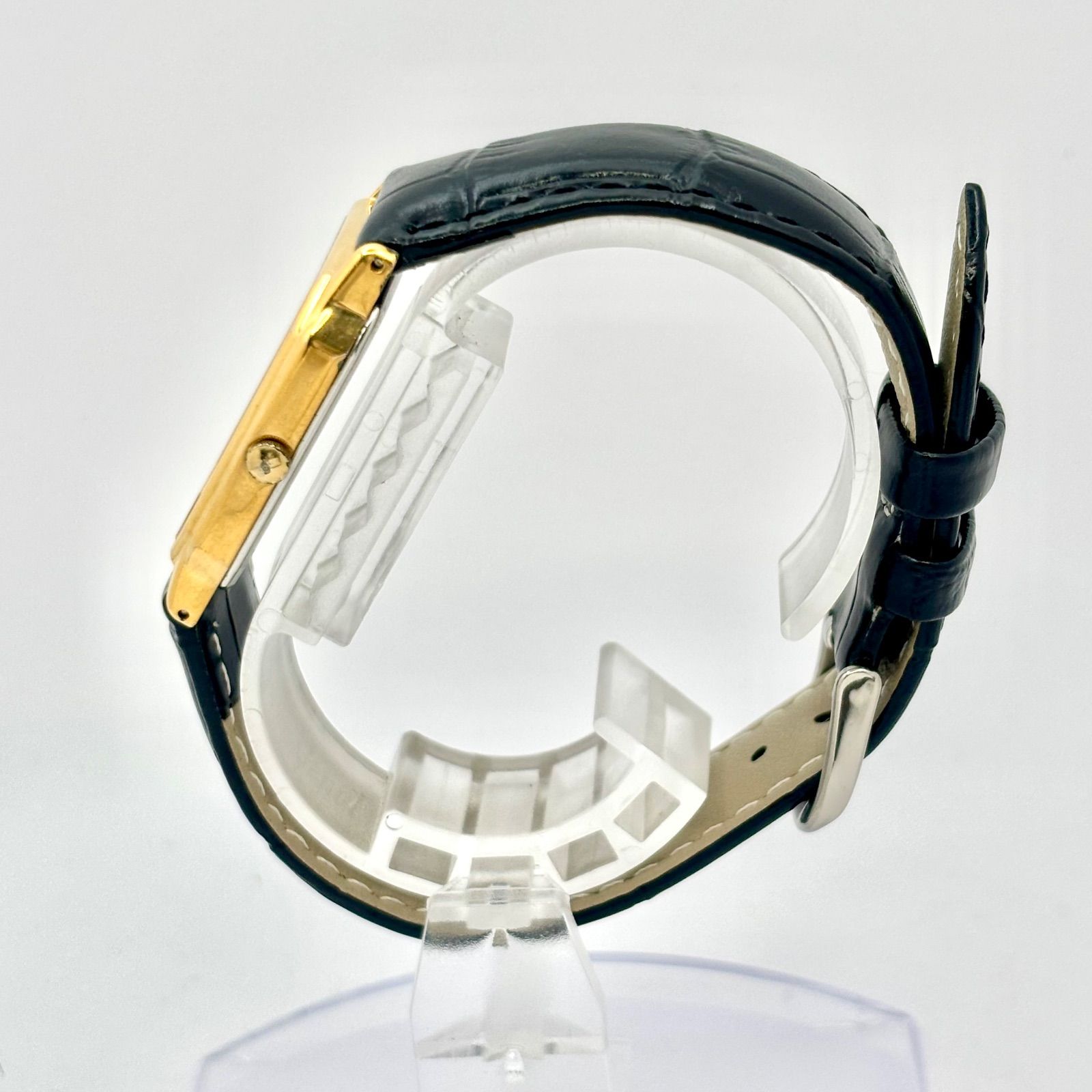 新品電池】SEIKO セイコー メンズ 腕時計 ゴールド レクタンギュラー 