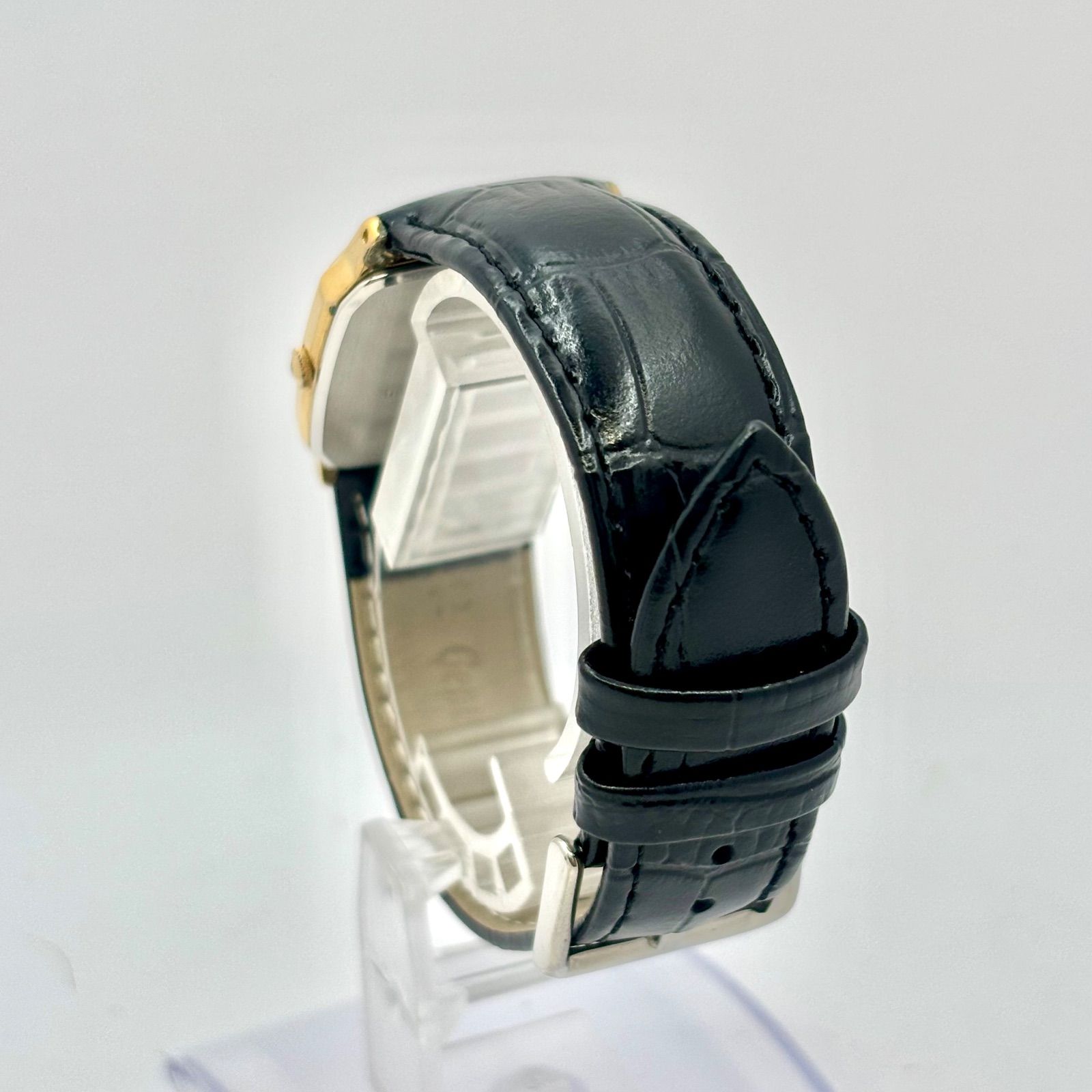 新品電池】SEIKO セイコー メンズ 腕時計 ゴールド レクタンギュラー 