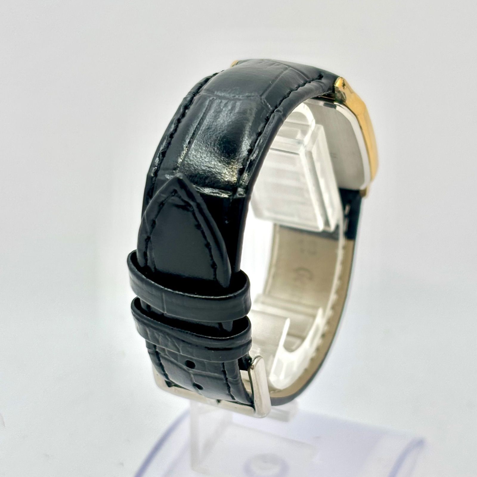 新品電池】SEIKO セイコー メンズ 腕時計 ゴールド レクタンギュラー 