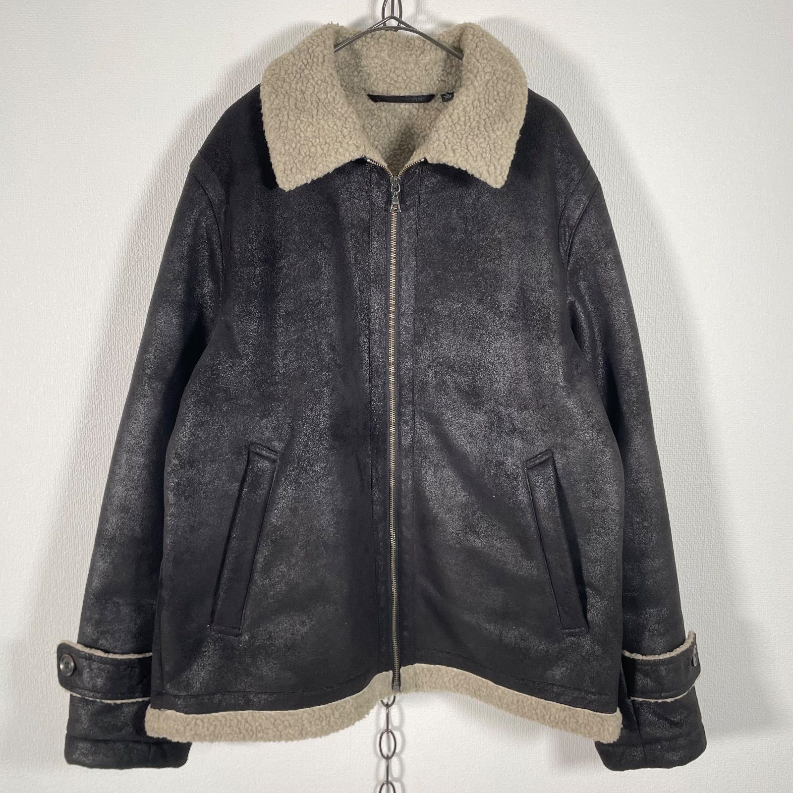 UNIQLO ユニクロ ネオレザームートンタッチジャケット XLサイズ ボア 