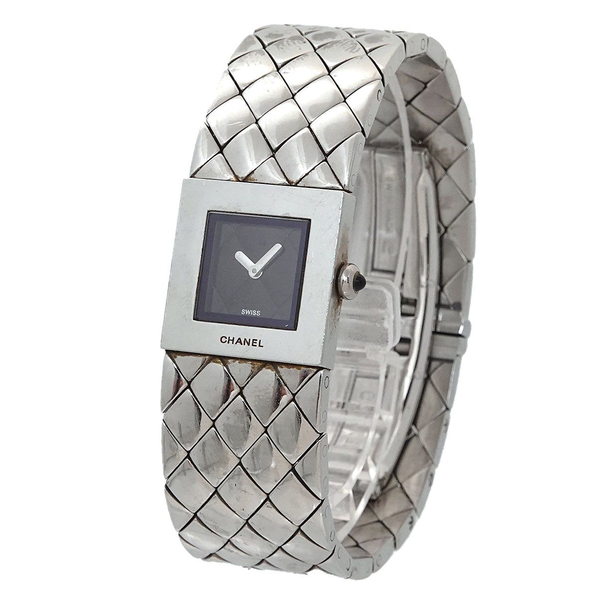 m*s様 シャネル CHANEL マトラッセ 腕時計 ヴィンテージ ウォッチ シ CHANEL シャネル マトラッセ ウォッチ 腕時計 シルバー ブラック