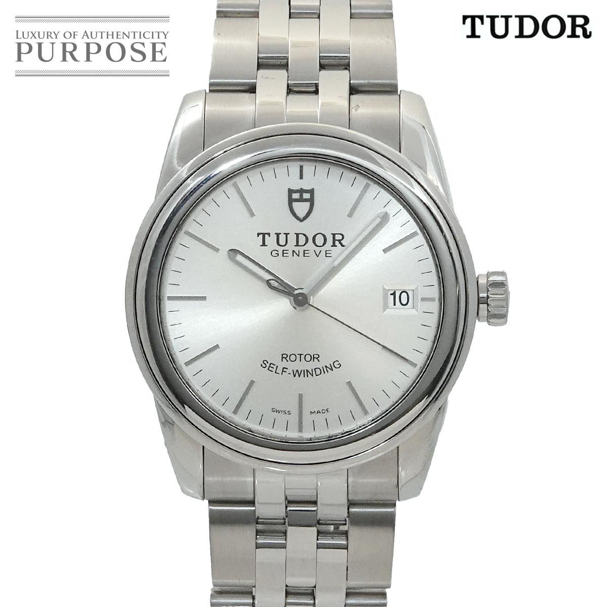 チューダー チュードル TUDOR グラマー デイト 55000 メンズ 腕時計 デイト シルバー オートマ 自動巻き ウォッチ Glamour 90309054