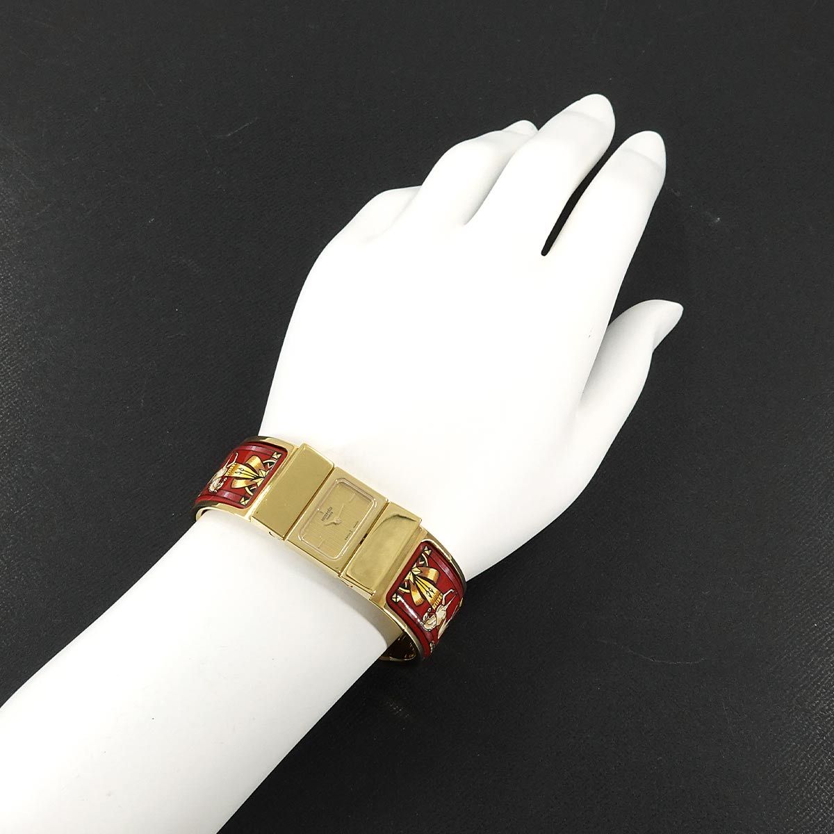 エルメス HERMES ロケ LO1 201 バングル ウォッチ ヴィンテージ