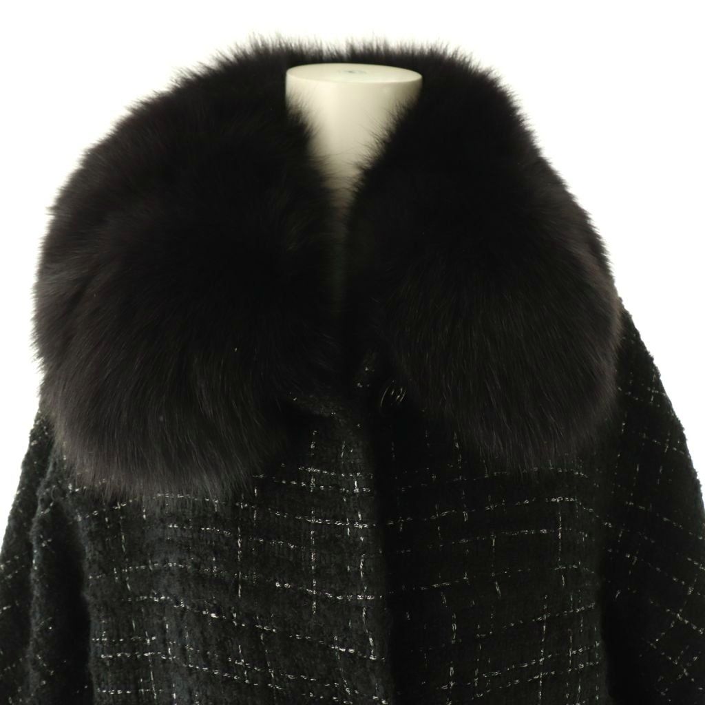 グレースクラス GRACE Class ファー付きツイードコート アウター 36