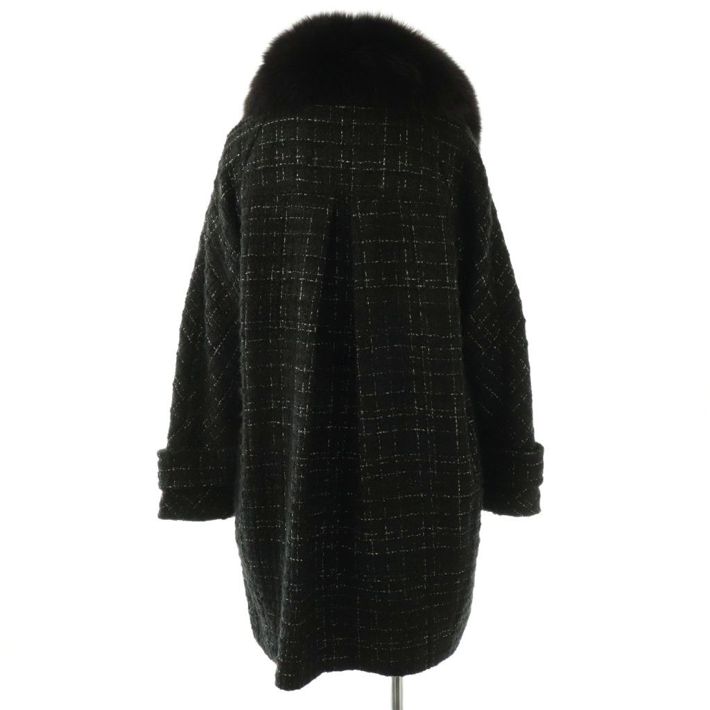 グレースクラス GRACE Class ファー付きツイードコート アウター 36