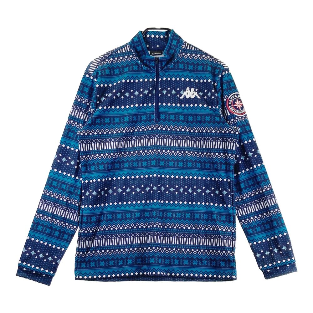 サイズ：O KAPPA GOLF カッパゴルフ ハーフジップ 長袖Tシャツ 総柄