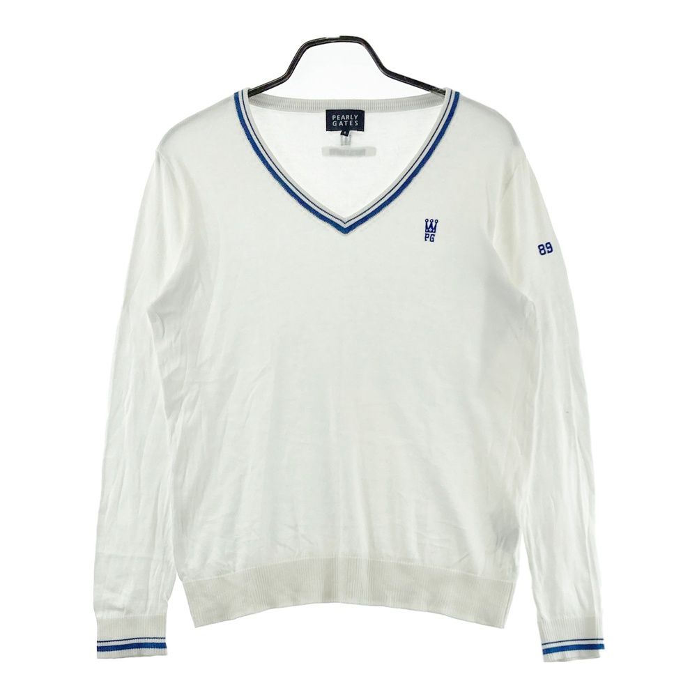 PEARLY GATES ホワイトセーター トレーナー PG89 サイズ5 PEARLY GATES