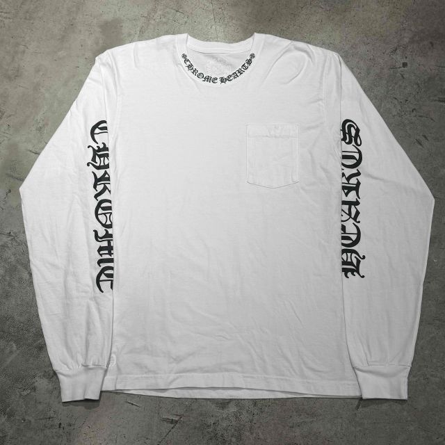 CHROME HEARTS LETTERS NECK LOGO L/S TEE SIZE-L クロムハーツ