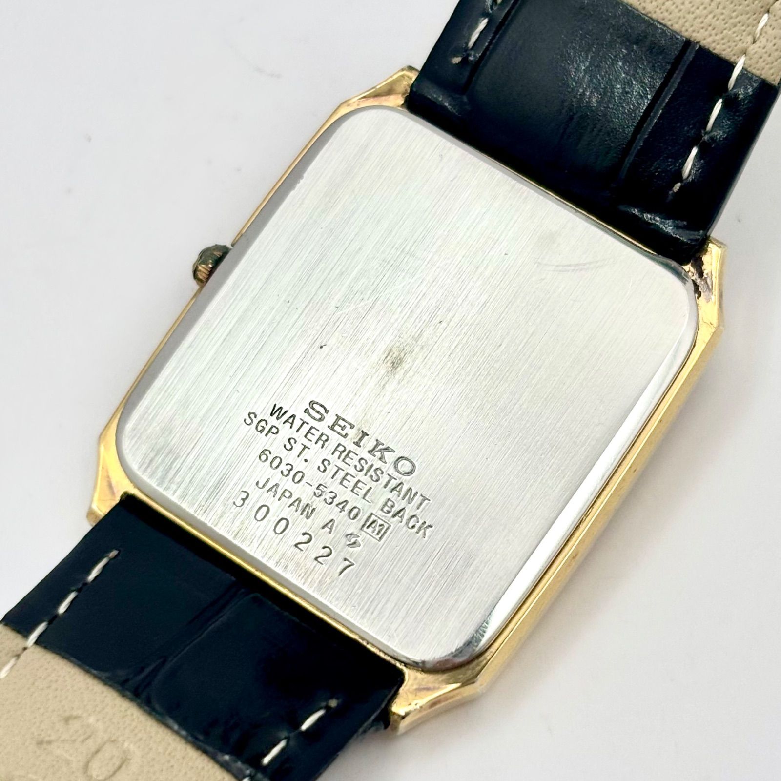 希少【新品電池】 SEIKO メンズ 腕時計 オクタゴン ゴールド 新品ベルト 新品電池】SEIKO セイコー メンズ 腕時計 ゴールド オクタゴン 6030